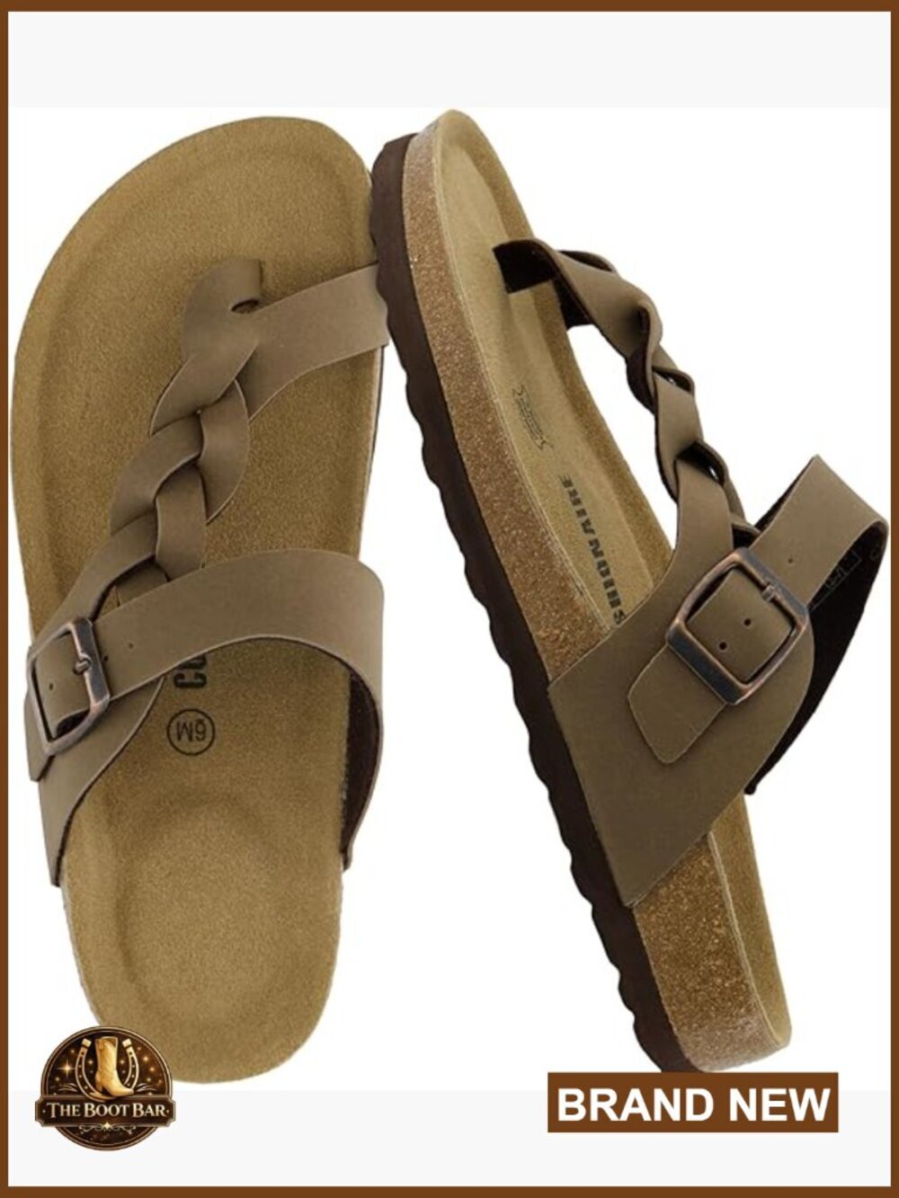 Cork Footbed Sandal with Arch Support & Adjustable Buckle